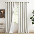 NICETOWN Extra Long Linen 100% Blackout Curtains 108 inches Length 2 Panels Set by NICETOWN