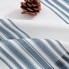 jinchan Striped Linen Valance Curtain 16 Inch Vertical Striped Valance - Image 9