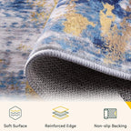 Washable Area Rugs 3x12 Non-Slip Modern Abstract Soft - Image 3