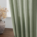 Light Sage Linen Curtains 108 Inches Long - Image 4