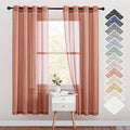 NICETOWN Open Linen Weave Linen Burlap Window Curtains, 72 inches Medium Long by NICETOWN