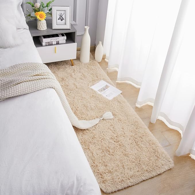 Chicrug Soft Runner Rugs for Bedroom Living Room Plush Fluffy Rug 2x5 Feet - Image 4