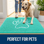 OLANLY Dog Door Mat for Muddy Paws 48x30, Paw Print Design, Absorbs Moisture - Image 6