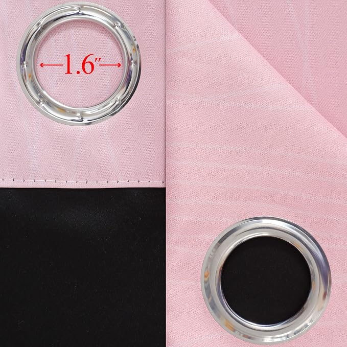 Estelar Textiler Pink and Grey Ombre Blackout Curtains 102 Inches Long - Image 7