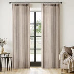 MIULEE Pinch Pleated Linen Curtains 96 Inches Long 2 Panels by MIULEE