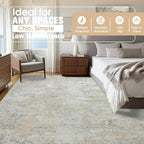 9x12 Area Rugs for Living Room Rug Washable: Abstract Large Rug for Dining Room - Image 8