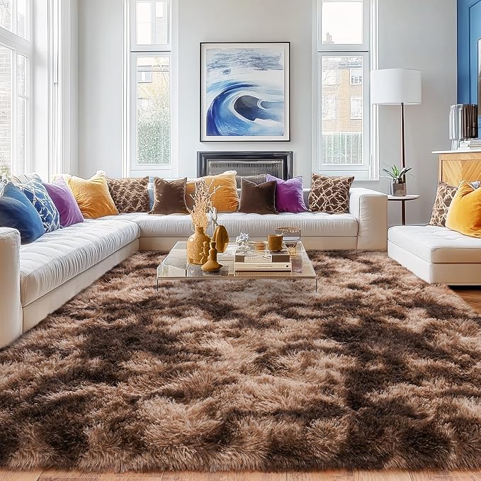 Rugs for Living Room 5x7, Soft Shaggy Modern Shag Area Rug for Bedroom by Quntue
