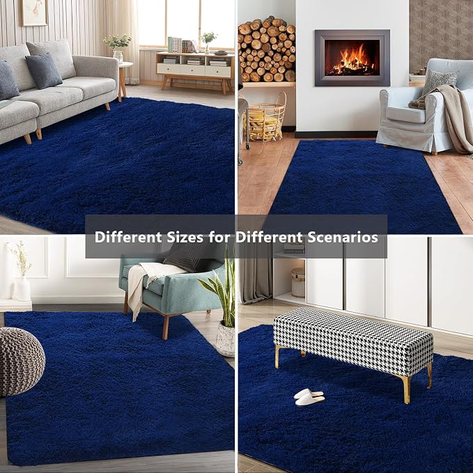 Shag Area Rugs for Bedroom Living Room, 6X9 Ultra Soft Fluffy Area Rugs for Dorm - Image 7