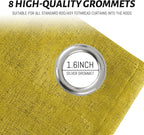 Yakamok Mustard Yellow Linen Curtains 100% Blackout 84 Inches Long, Room - Image 4