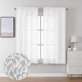 Lecloud Leia 2 Panels Sheer White Curtains 63 Inch Length by Lecloud