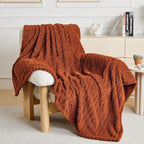 50x70 Inch Rust Throw Blanket - Image 4