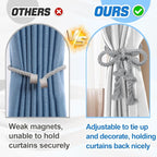 4 Pcs Hand Woven Curtain Tiebacks No Drilling - Image 2