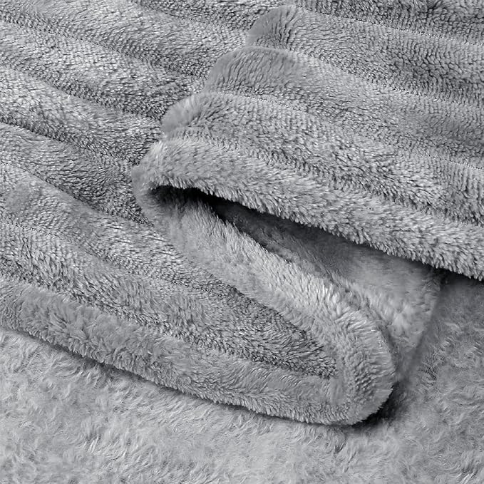 BEDELITE Fleece Blanket Queen Size – 3D Ribbed Jacquard Soft and Warm - Image 4