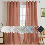 H.VERSAILTEX Linen Curtains Home Decorative Nickel Grommet Curtains Privacy by HVERSAILTEX