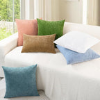 CaliTime Throw Pillow Covers Decorative 16 X 16 Inches Pack of 2 Cozy Chenille - Image 4