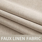 MIULEE Linen Textured Curtains for Bedroom Solid 100% Blackout Thermal - Image 5