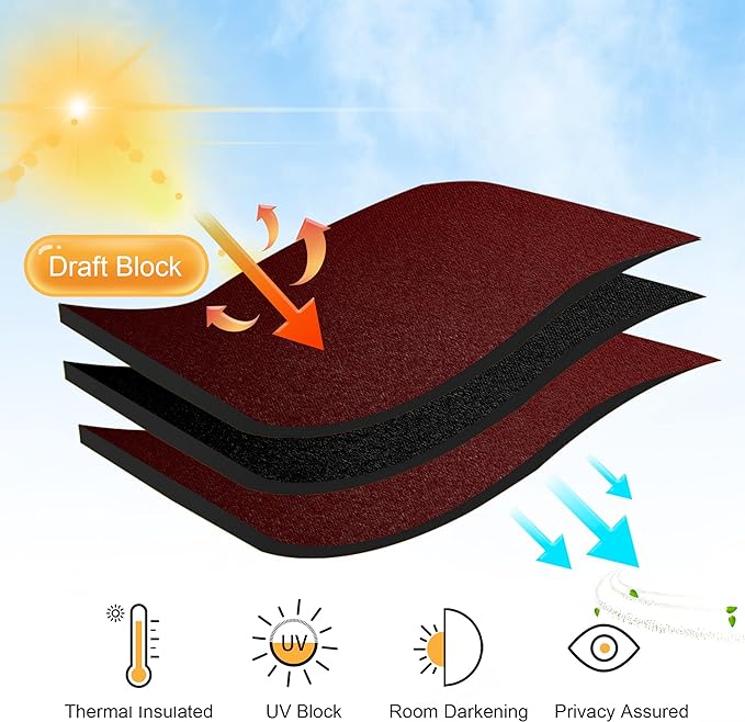 RYB HOME Short Blackout Curtains - Image 3