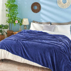 inhand Royal Blue Throw Blanket, Super Soft Fuzzy Blanket - Image 4