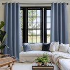NICETOWN Room Darkening Draperies Curtains Panels, 2 Panels Stone Blue W52 x - Image 2