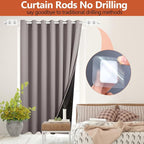 Curtain Rods No Drilling for Windows, 5/8 Inch Diameter Drapey Pole - Image 2