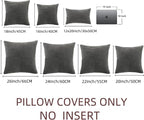 Fancy Homi 2 Packs Dark Gray Euro Decorative Throw Pillow Covers 28x28 Inch - Image 6