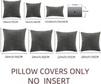 Fancy Homi 2 Packs Dark Gray Decorative Throw Pillow Covers 22x22 Inch - Image 7
