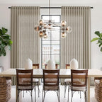 Mocha Linen Curtains 90 Inch Length 2 Panels Set - Image 7