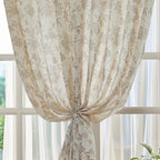 jinchan Linen Floral Curtains for Living Room - Image 6