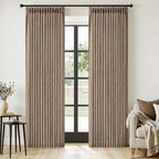 MIULEE Pinch Pleated Thick Linen Curtains 90 Inches Long 2 Panels by MIULEE