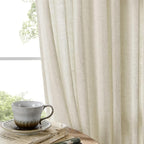 Joydeco Linen Curtains 90 Inch Length 2 Panel Sets, Light Filtering Curtains - Image 4