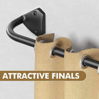 GXOACKJ Black Wrap Around Curtain Rods - Image 7