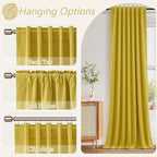 Guken 100% Blackout Curtains 108 Inch Length 2 Panels Set - Image 4