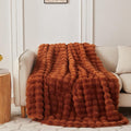COOVA Faux Fur Throw Blanket for Couch, Cozy Soft and Fuzzy Plush Rabbit Fur by COOVA