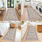 HEBE Washable Hallway Runner Rug 2'x 8' Non Slip Kitchen Rugs Runner, Low Pile - Image 7
