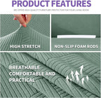 ZNSAYOTX Super Stretch Loveseat Covers, New Striped Love Seat Slipcover - Image 3