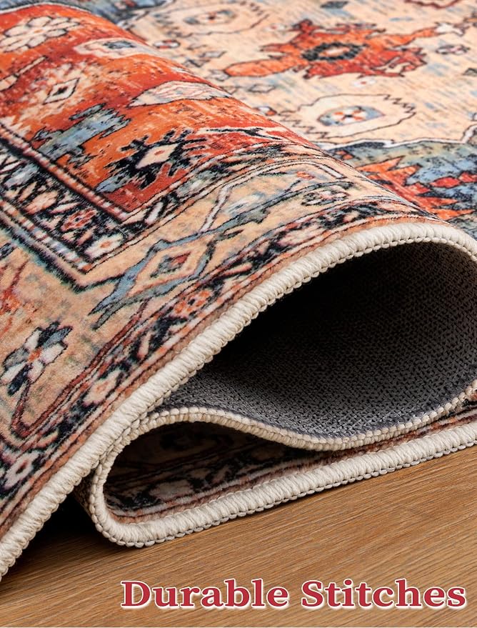SERISSA Boho Kitchen Runner Rug, 3x7 Washable Non-Slip Runner Rug - Image 6
