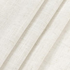 Cream Linen Kitchen Curtains 30 Inches Long 2 Panels Back Tab Rod Pocket - Image 7