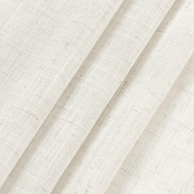 Extra Long Curtains 120 inch Length 2 Panels Set Back Tab Neutral Farmhouse - Image 8