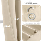 MIULEE Cream Beige Blackout Curtains - Image 4