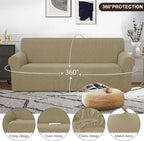 U-NICE HOME Stretch Couch Cover Sofa Cover Sofa Slipcover Furniture Protector - Image 3