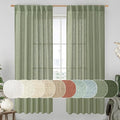 LAMIT Sage Green 72 inch Linen Curtains by LAMIT