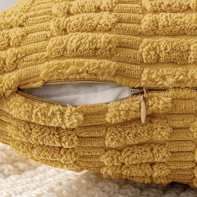 MIULEE Pack of 2 Corduroy Decorative Throw Pillow Covers 20x20 Inch Soft Boho - Image 3