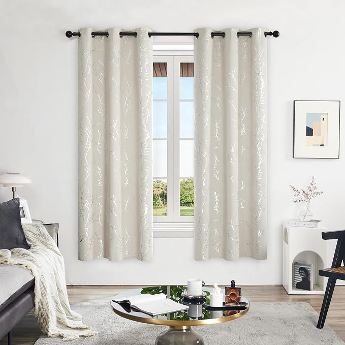 Deconovo Beige Bedroom Curtains, Room Darkening Curtain, Thermal Insulated - Image 2