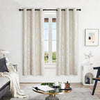 Deconovo Beige Bedroom Curtains, Room Darkening Curtain, Thermal Insulated - Image 2