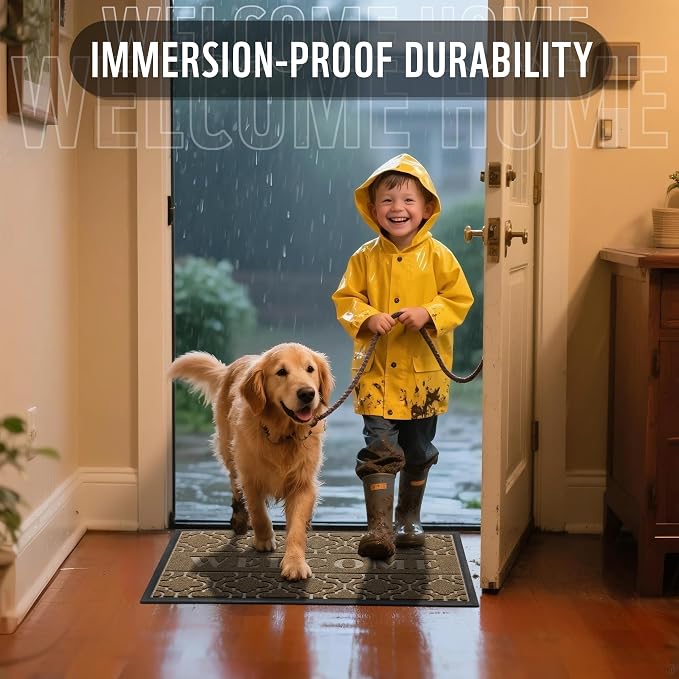 Yimobra Welcome Mat Outdoor Indoor 29.5x17, All-Weather Waterproof Outdoor Mats - Image 5