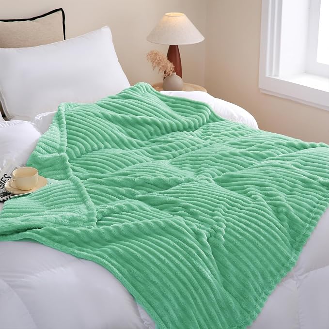 Mint Green Fleece Throw Blanket 60”×80” - Image 3