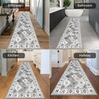 HEBE Hallway Runner Rug 2'8''x12' Washable Vintage Distressed Area Rugs Non - Image 5