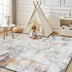Rugflix 5x7 Area Rugs for Living Room, Washable Large Rug Stain-Resistant Low - Image 8