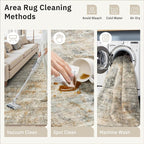 Abstract Rug 8x10 Large Living Room Rugs Neutral Modern Washable Area Rugs - Image 9