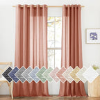 NICETOWN Semi Sheer Linen Patio Curtains by NICETOWN